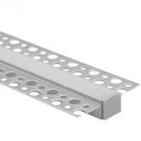 Hliníkový LED profil pro sádrokarton REGIPS Zapuštěný pod omítku eloxovaný 1m s mléčným difuzorem pro LED pásky + krytky Ecolight řady GP