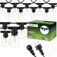 Venkovní řetěz 20m, 20x E27 Žárovky 2W 3000K NARCI LUMILED