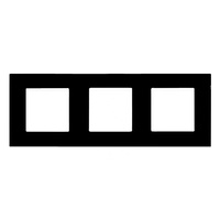 SKLENĚNÝ rámeček pro černou trojzásuvku