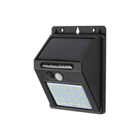 Zahradní LED solární nástěnná lampa OSTRAVA 1.3W 4000K IP44 s pohybovým senzorem černá RABALUX