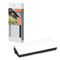 Bezrámové 3,85W 250lm 3000K teplé stmívatelné LED světlo pod skříňku s čidlem pohybu černé pod skříňku Ledvance