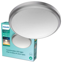 Plafond LED lampa pro povrchovou montáž DORIS 6W 2700K IP44 22cm Satin PHILIPS