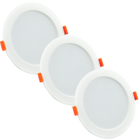 3x MIRO LED kruhové vestavné svítidlo. Bílé 6W 400lm 3000K GOLDLUX (Polux)