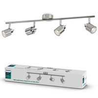 MERANTI stropní svítidlo 4x GU10 Nástěnné svítidlo Reflektor pohyblivý Satin PHILIPS