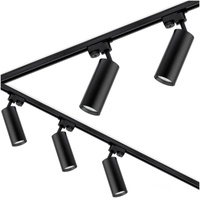 Sada kolejnic Rail 3m + 5x GU10 LED reflektor Černá