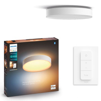 LED Plafond DEVERE Koupelnové stropní svítidlo bílé 33,5W 42,5cm IP44 CCT PHILIPS HUE Bluetooth + stmívač