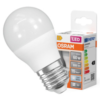 LED žárovka P45 Ball E27 6,5W = 60W 806lm 4000K Neutral 150° STAR CLASSIC Osram