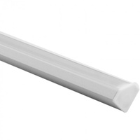 Hliníkový rohový LED profil pro povrchovou montáž Bílý 2m s matným difuzorem pro LED pásky + koncovky Ecolight série R