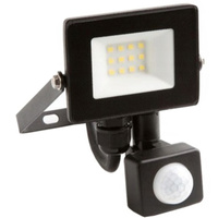 Reflektor LED 10W 900lm 6500K IP65 Black s pohybovým senzorem
