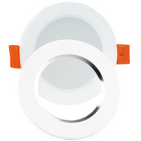 Podhledové svítidlo ZOE LED 4.8W 4000K Kruhová síťka bílá + stříbrnobílý kroužek