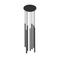 LASER 8920 Nowodvorski Stropní lampa Černá 7xD9 Závěsná ocel ?30 cm Minimalistická