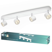 LED STAR stropní svítidlo 4x 4,5W 2700K stmívatelné reflektorové svítidlo pohyblivé bílé PHILIPS