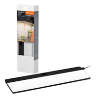 Podskříňové svítidlo Ledvance LED Nábytkové lamelové svítidlo s čidlem pohybu bez rámečku 5W 220lm CCT Stmívatelné černé 30x10cm Podskříňové svítidlo Ledvance