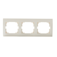 Trojitý horizontální rámeček pro povrchovou montáž do zásuvky béžové LOGI Kanlux