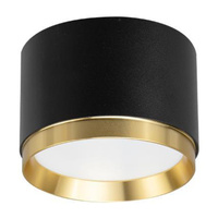 Halogenový reflektorový bodový reflektor GX53 Round Black Gold Lumet Masterled pro povrchovou montáž