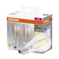 2x LED žárovka E27 A60 6,5W = 60W 806lm 2700K Warm 300° Filament OSRAM