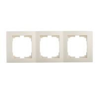 Trojitý vertikální rámeček pro zásuvku LOGI Kanlux v béžové barvě pro povrchovou montáž