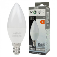 LED žárovka Candle B37 E14 3W 270lm 4000K Neutral Ecolight