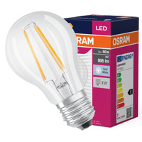LED žárovka E27 A60 7W = 60W 806lm 4000K Neutrální bila 300° OSRAM Filament