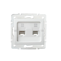 Počítačová zásuvka dvojitá nezávislá 2x RJ45 Jack Square White LOGI Kanlux