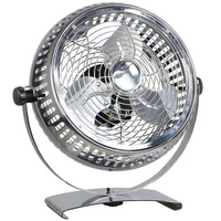 Stolní ventilátor Cirkulátor vzduchu Stojací stolní ventilátor v retro stylu 15W stříbrný