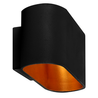 Nástěnné venkovní fasádní svítidlo G9 Black Gold Elissa Sanico Goldlux