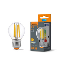 LED žárovka E27 G45 Ball 6W = 60W 806lm 4000K Neutral 360° FILAMENT Videx