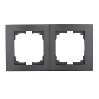 Vertikální dvojitý rámeček pro zásuvku Grafit LOGI Kanlux
