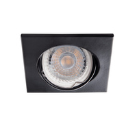 LED GU5.3 GU10 Square Adjustable Recessed Ceiling Halogen Spot Luminaire Black Alor Kanlux