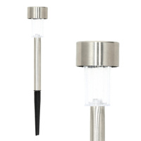 Solární zahradní tyč Venkovní stojící LED 6000K studená IP44 Chrome Eclipse Kobi