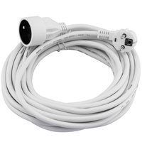 Napájecí prodlužovací kabel zástrčka-zásuvka s uzemněním 10m 3x1.5mm 16A Bílá ECOLIGHT