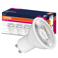 3x LED PAR16 Reflektor GU10 6,9W = 80W 575lm 4000K Neutrální 36° VALUE Osram