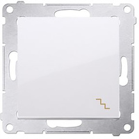 Světelný spínač Jednoschodový Jednopólový Prémiový Bílý DW6A.01/11 KONTAKT SIMON