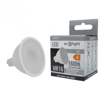 LED reflektorová žárovka MR16 GU5.3 2W 160lm 4000K neutrální bílá 12V Ecolight