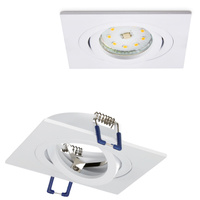 Halogenové zapuštěné bodové svítidlo GU10 pro zápustnou montáž Mesh White Square Kobi