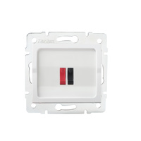 Zvuková zásuvka pro reproduktory s jedním čtvercovým reproduktorem, bílá LOGI Kanlux