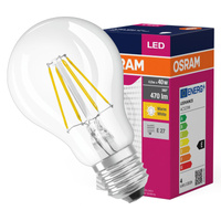 LED žárovka E27 A60 4W = 40W 470lm 2700K Teplá bílá 320° OSRAM Filament