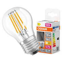 LED žárovka P45 Ball E27 2,2W = 25W 300lm 2700K Warm CRI90 300° Stmívatelné vlákno SUPERSTAR PLUS CLASSIC Osram
