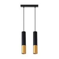 KEON 2xGU10 Nastavitelné stropní závěsné svítidlo černé a zlaté MASTERLED