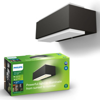 Zahradní lampa LED nástěnná lampa STRATOSPHERE myGarden 2x4.5W 4000K IP44 Horní-spodní antracit PHILIPS