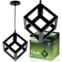 1x E27 Závěsná lampa, geometrická čtvercová ZWIS TALUS LUMILED