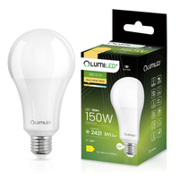 LED žárovka E27 A70 18W = 150W 2421lm 3000K Warm 260° LUMILED