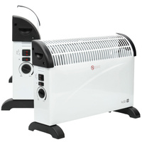 Nastavitelný elektrický konvektor 2000W TURBO bílý a černý Kobi