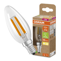 LED žárovka B35 Candle E14 2,5W = 40W 470lm 2700K Warm 300° 188lm/W CLASSIC ENERGETICKÁ ÚSPORNOST Osram