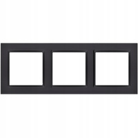 Trojitý rámeček pro vypínače. zásuvky CR3/49. černý KONTAKT SIMON