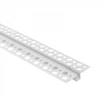 Hliníkový LED profil pro sádrokarton REGIPS Zapuštěný pod omítku Bílý 1m s průhledným difuzorem pro LED pásky + krytky Ecolight řady GPW