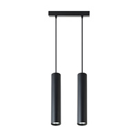 KEON Stropní závěsné svítidlo 2xGU10 Nastavitelná trubice černá MASTERLED