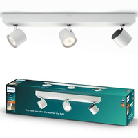LED STAR stropní svítidlo 3x 4,5W 2700K stmívatelné reflektorové svítidlo pohyblivé bílé PHILIPS