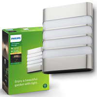 Zahradní lampa LED nástěnná lampa RACCOON myGarden 3W 2700K IP44 Silver PHILIPS
