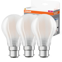 3x LED žárovka E27 A60 7W = 60W 806lm 2700K Teplá bílá 300° vlákno OSRAM Základna